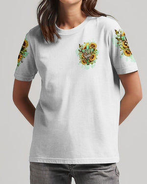 God Is Good All The Time Cross Sunflower Women's All Over Print Shirt - Tltw2311244