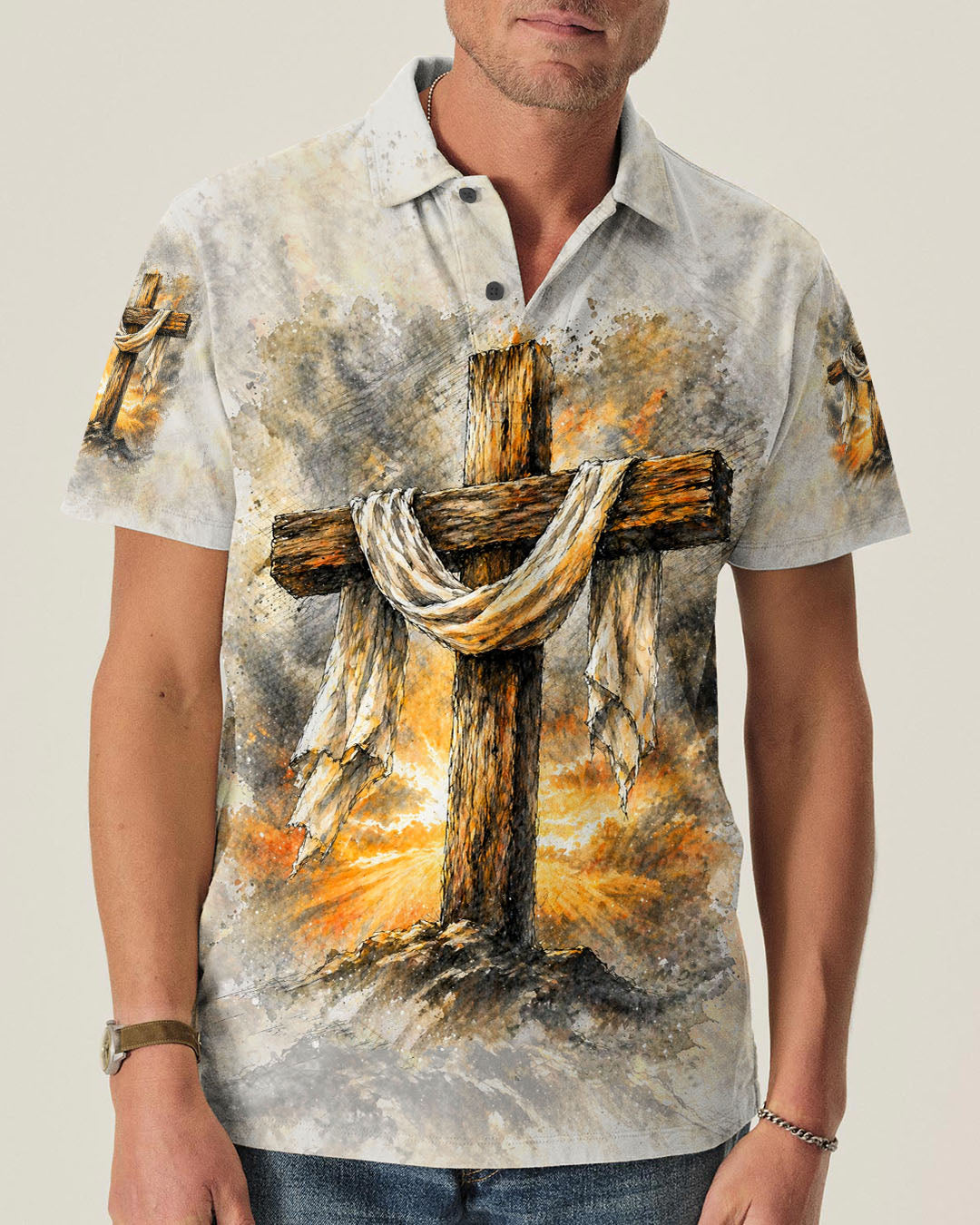 I Can Do All Things Through Christ Lion Cross Men's All Over Print  - Tltw2404264