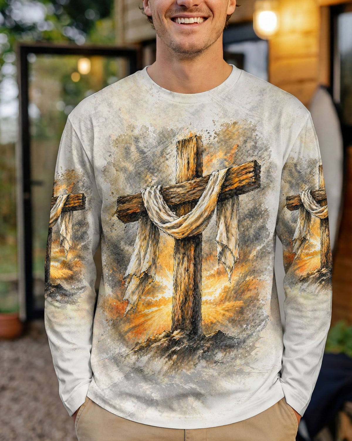 I Can Do All Things Through Christ Lion Cross Men's All Over Print  - Tltw2404264