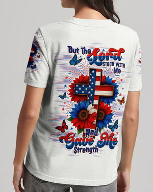 Lord Stood With Me Sunflower Cross Women's All Over Print Shirt - Tltw2705252