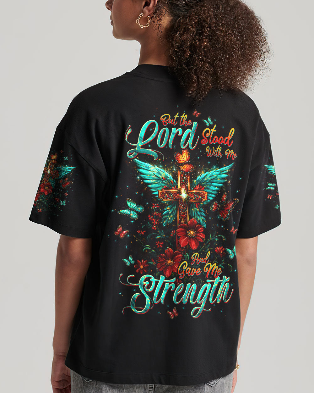 Lord Stood With Me Cross Wings Women's All Over Print Shirt - Tltw2709245