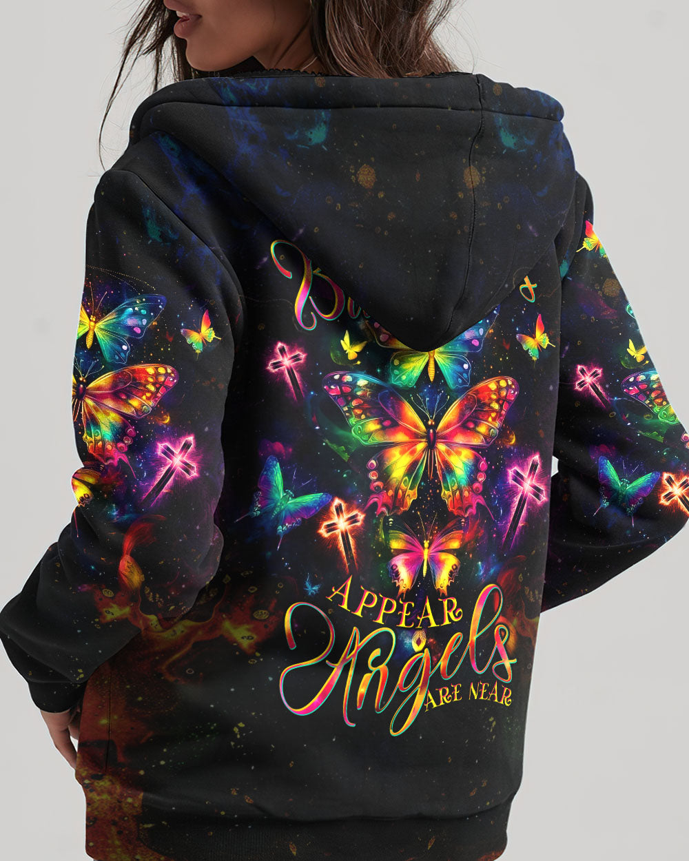 When Butterflies Appear Angels Are Near Women's All Over Print Shirt - Tltw2804252