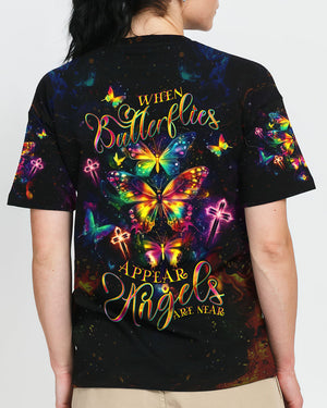 When Butterflies Appear Angels Are Near Women's All Over Print Shirt - Tltw2804252