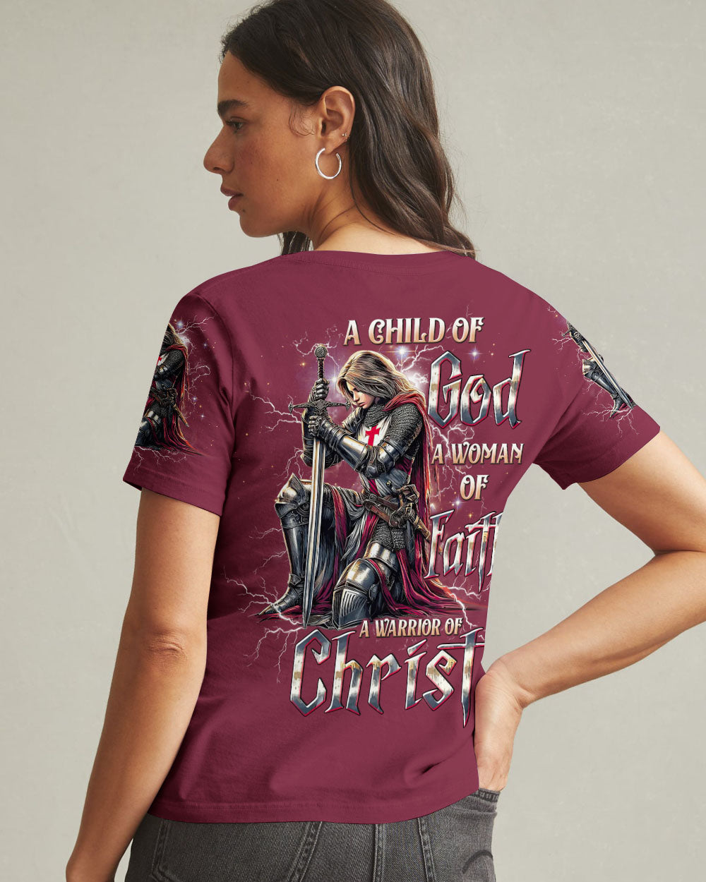 A Child Of God A Woman Of Faith Women's All Over Print Shirt  - Tltw2811241