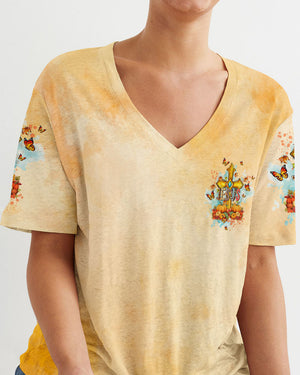 Fall For Jesus He Never Leaves Cross Women's All Over Print Shirt - Tltw2907242