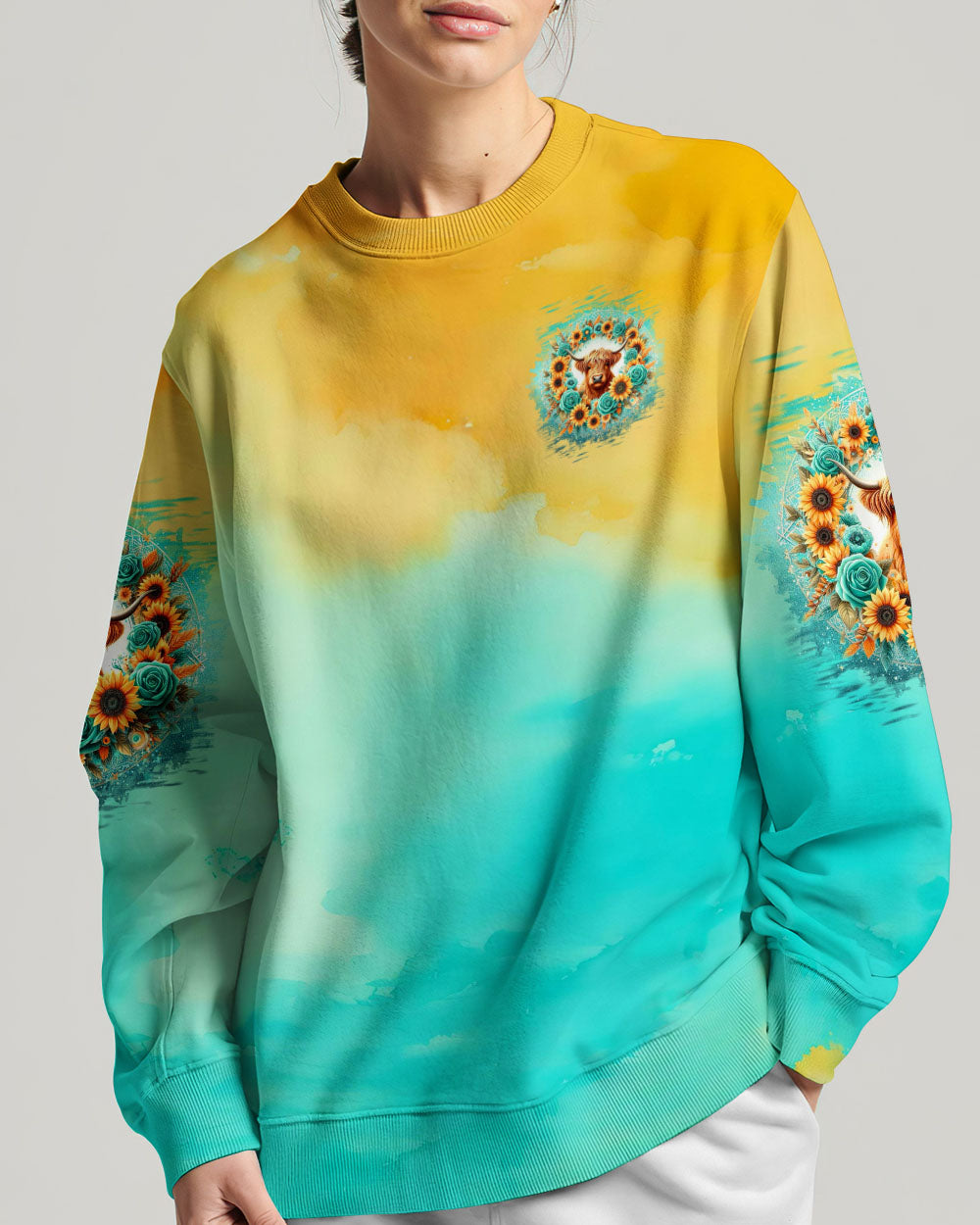 He Owns The Cattle On A Thousand Hills Cow Women's All Over Print Shirt - Tltw3007243