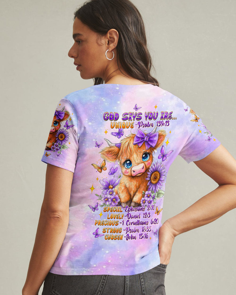 God Says You Are Cow Women's All Over Print Shirt   - Tltw3007253
