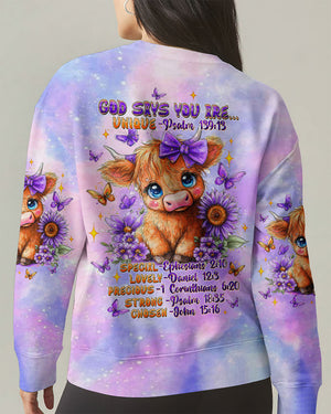God Says You Are Cow Women's All Over Print Shirt   - Tltw3007253