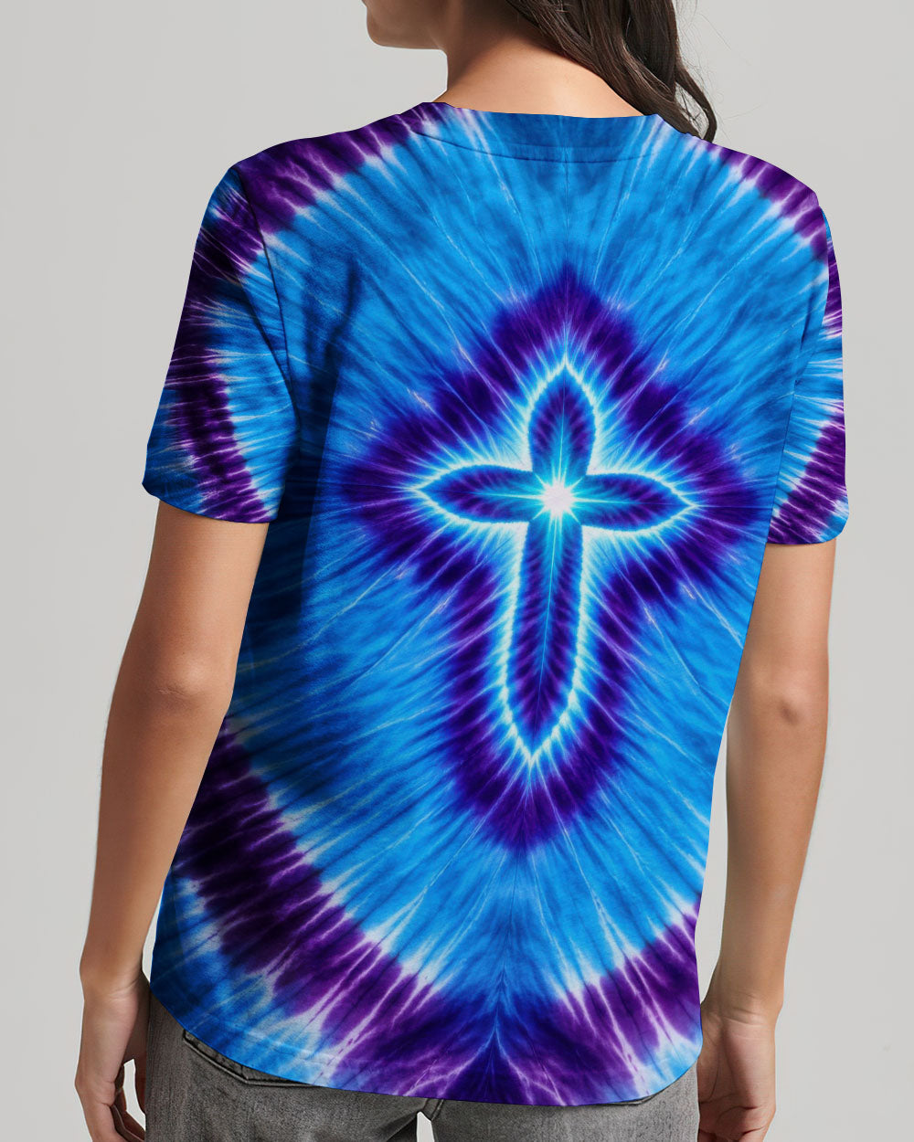 Cross Tie Dye Women's All Over Print Shirt - Tltw3112252