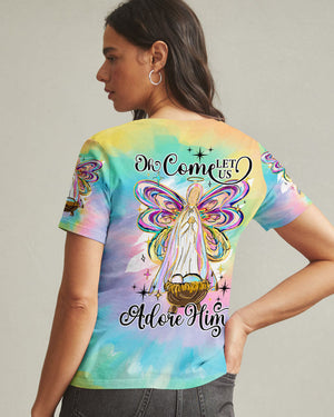 Oh Come Let Us Adore Him Women's All Over Print Shirt - Ty1511243