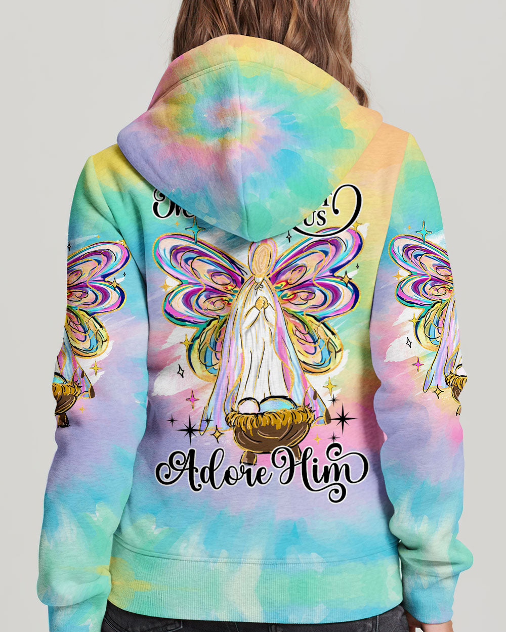 Oh Come Let Us Adore Him Women's All Over Print Shirt - Ty1511243