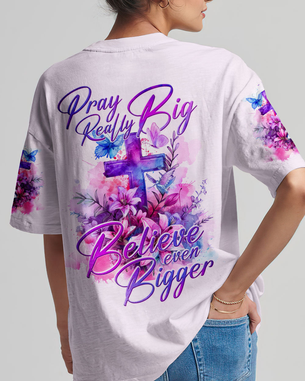 Pray Really Big Women's All Over Print Shirt - Ty2902242