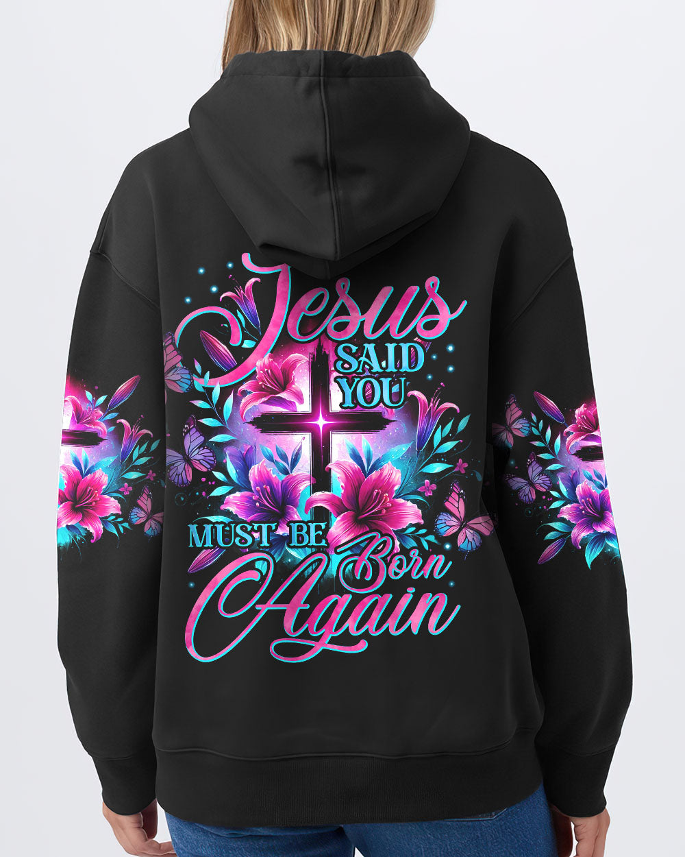 Jesus Said You Must Be Born Again Women's All Over Print Shirt - Tyhi0807242