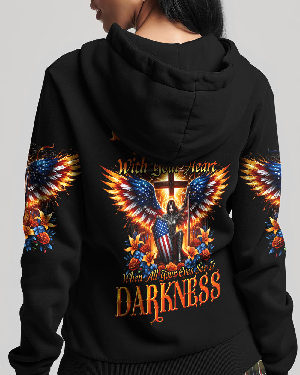 Faith Is Seeing Light With Your Heart Women's All Over Print Shirt - Tyhi1806242