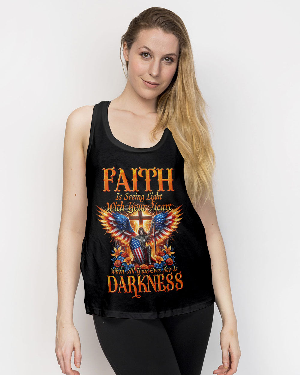 Faith Is Seeing Light With Your Heart Women's All Over Print Shirt - Tyhi1806242