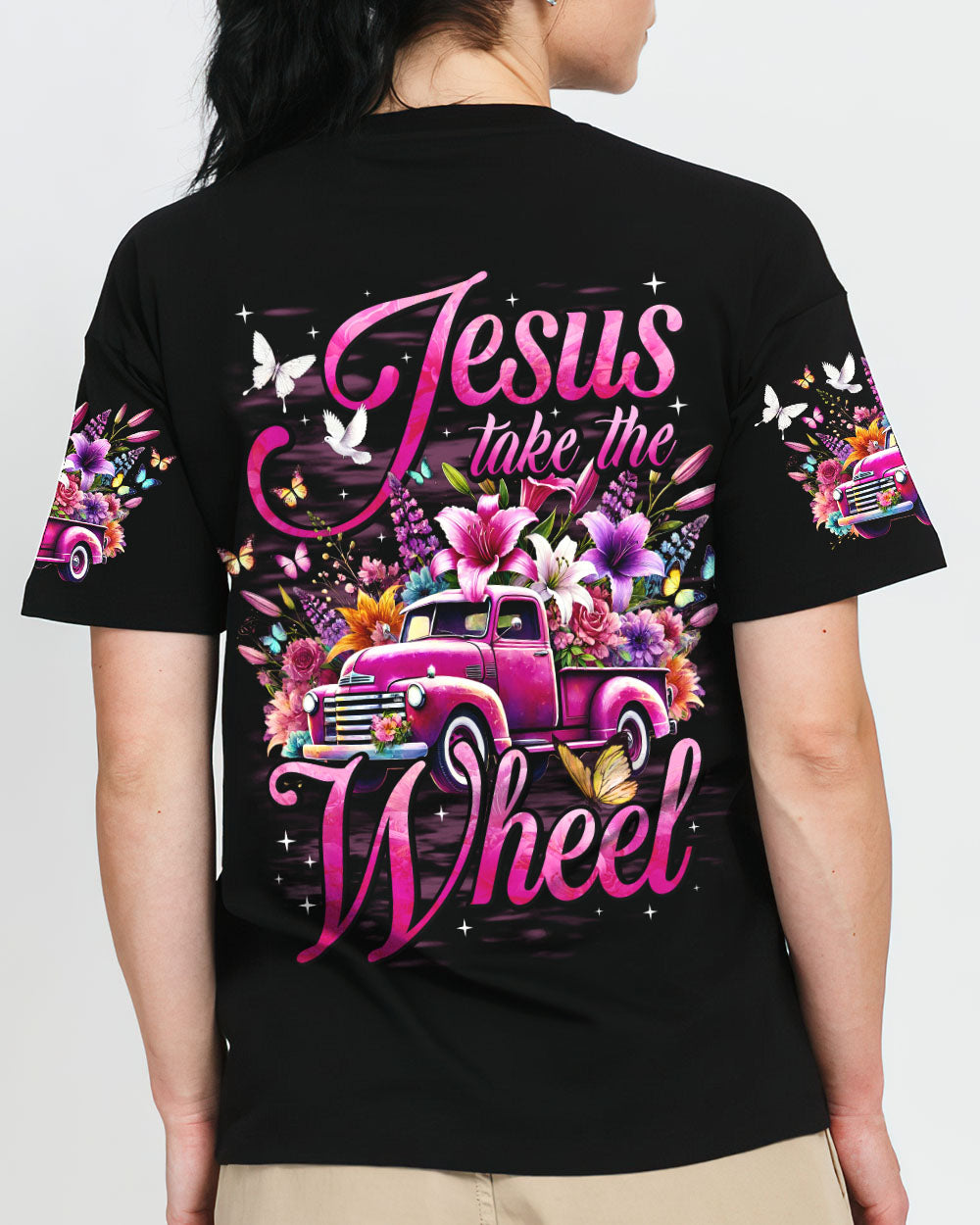 Jesus Take The Wheel Women's All Over Print Shirt - Tyhi2407241