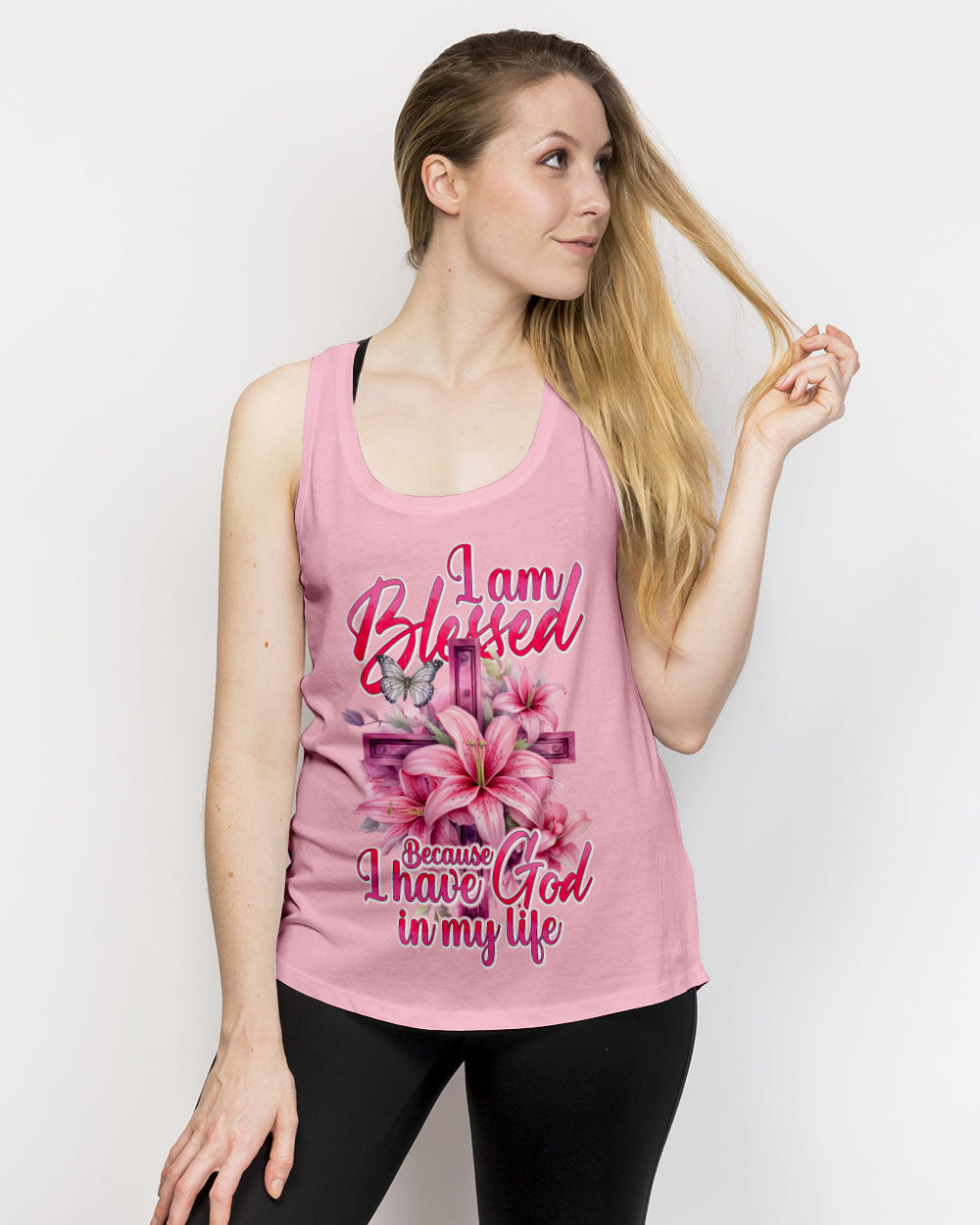 I Am Blessed Because I Have God In My Life Women's All Over Print Shirt - Tyhi2504242