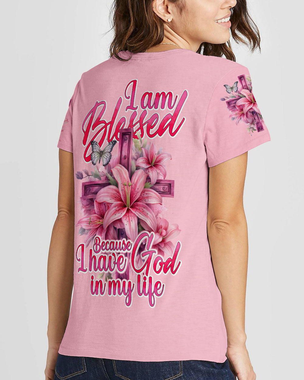 I Am Blessed Because I Have God In My Life Women's All Over Print Shirt - Tyhi2504242