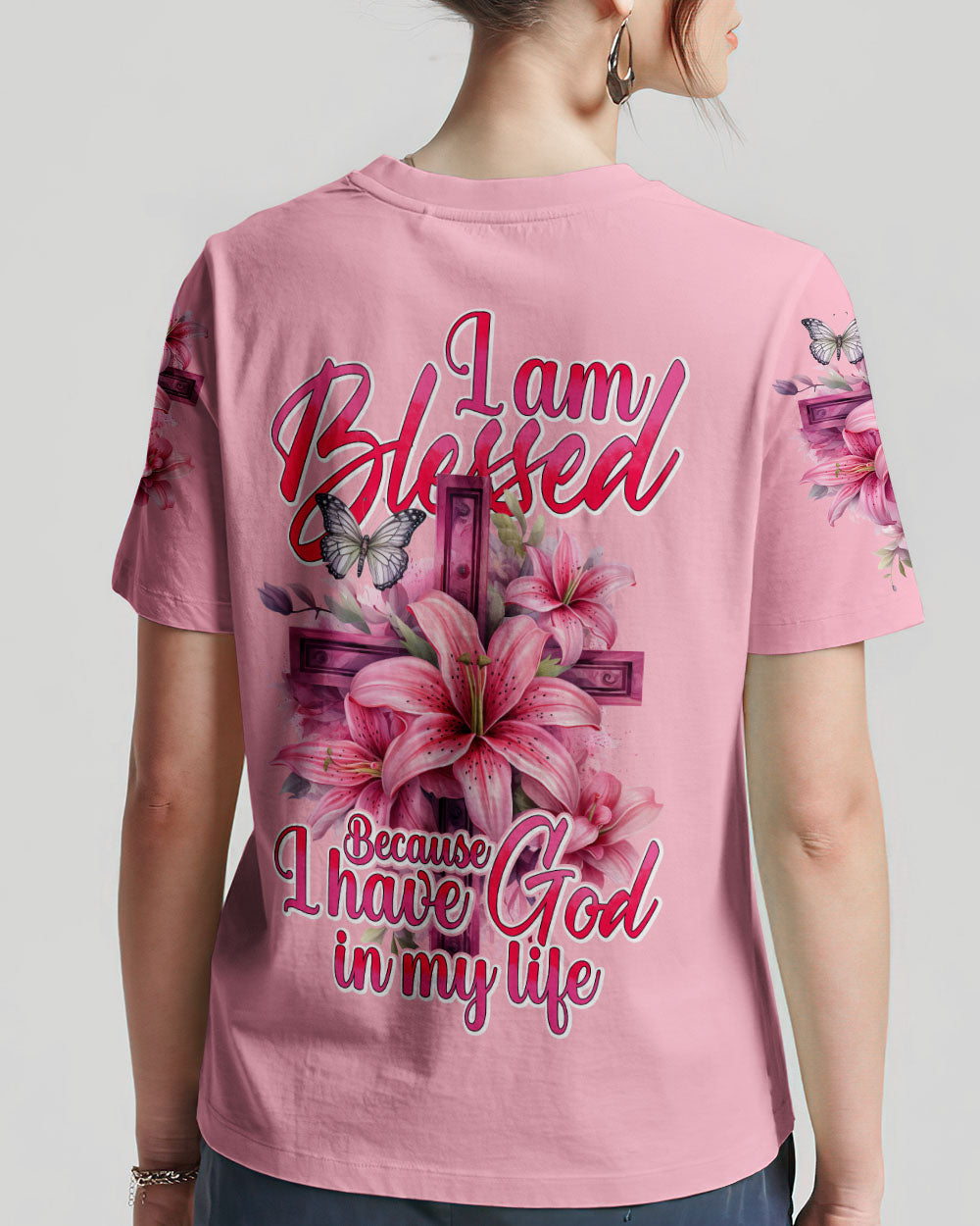 I Am Blessed Because I Have God In My Life Women's All Over Print Shirt - Tyhi2504242