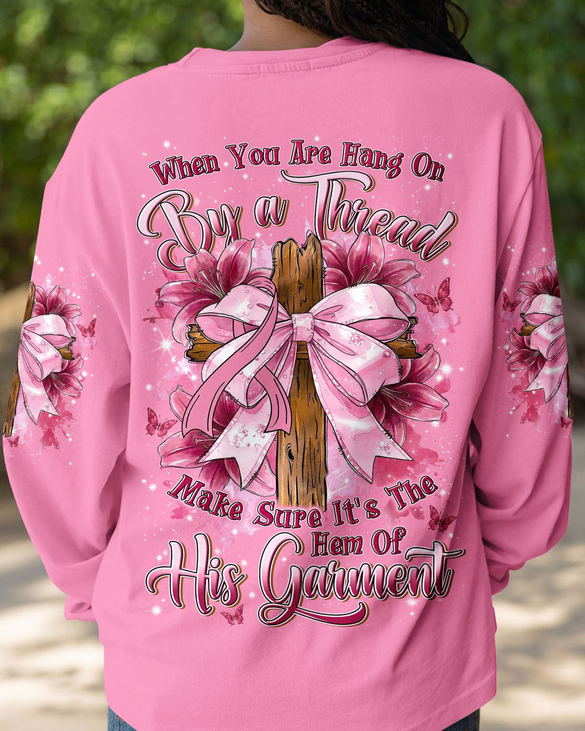The Hem Of His Garment Breast Cancer Awareness Women's All Over Print Shirt - Tyln0707261