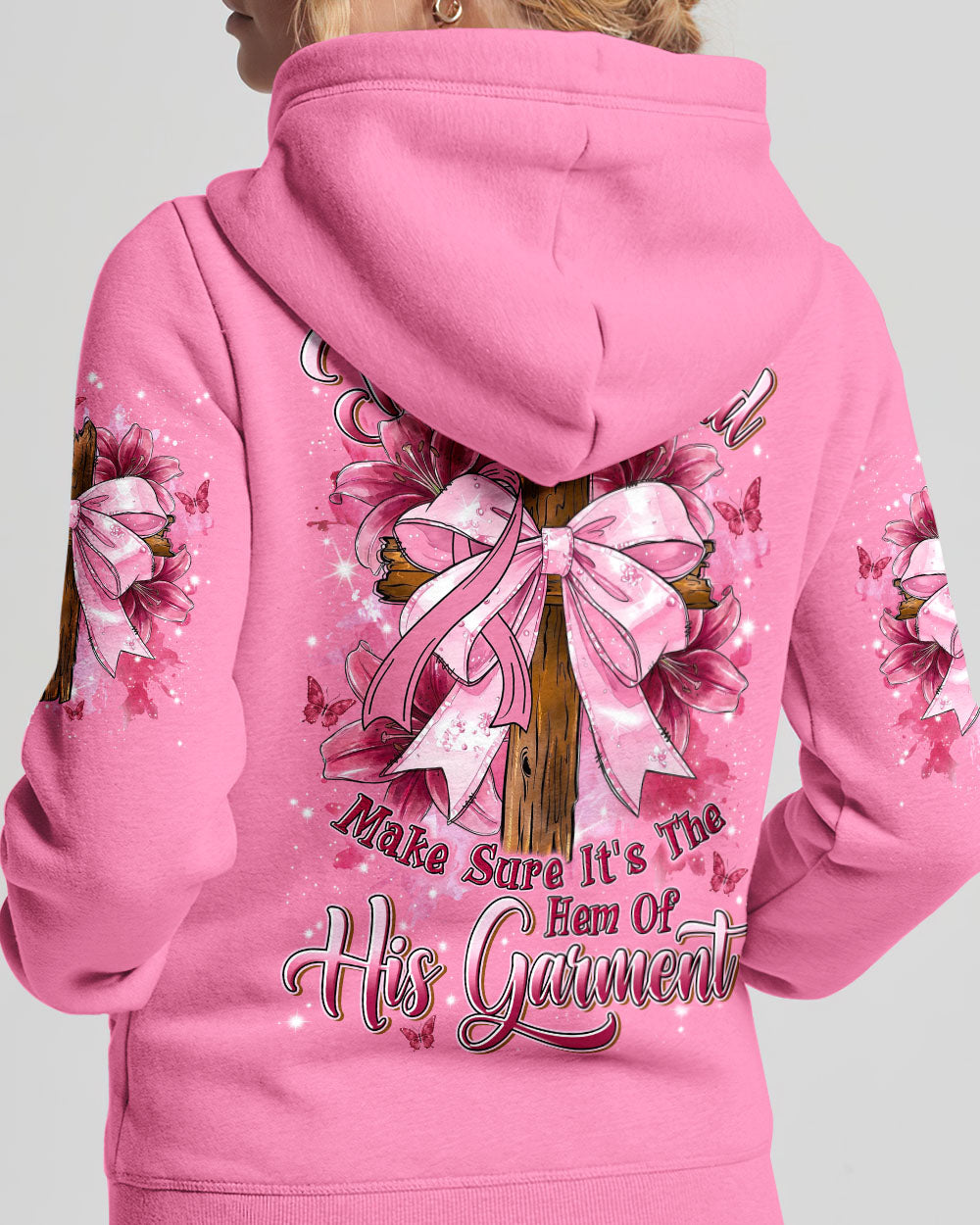The Hem Of His Garment Breast Cancer Awareness Women's All Over Print Shirt - Tyln0707261