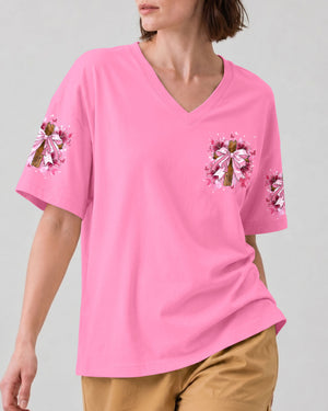 The Hem Of His Garment Breast Cancer Awareness Women's All Over Print Shirt - Tyln0707261