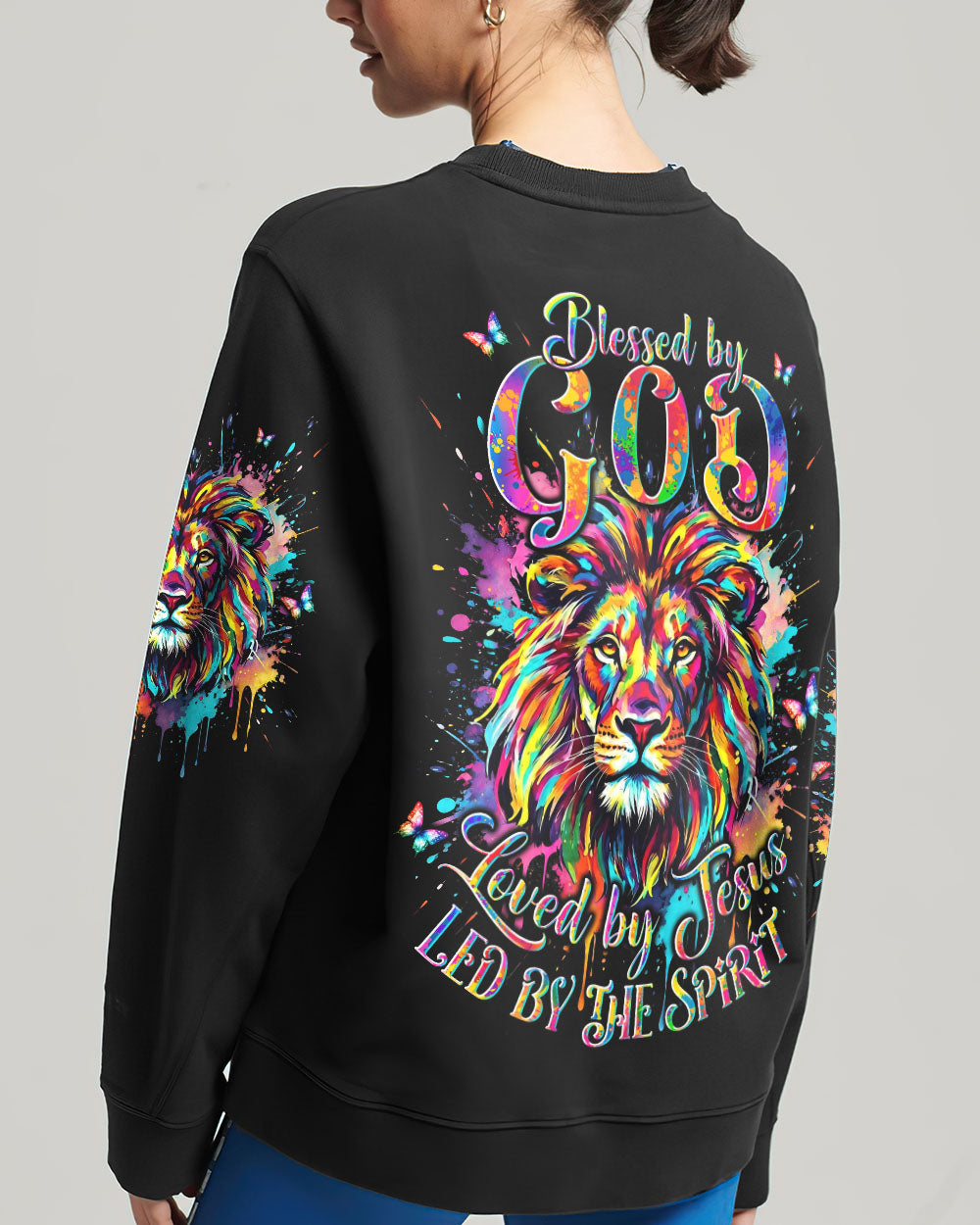 Blessed By God Lion Women's All Over Print Shirt - Tyln0907261