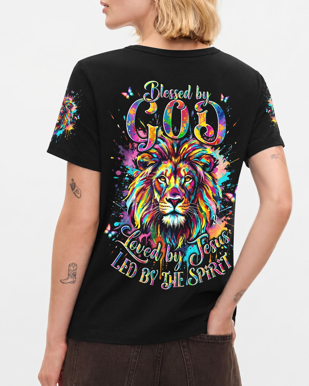 Blessed By God Lion Women's All Over Print Shirt - Tyln0907261