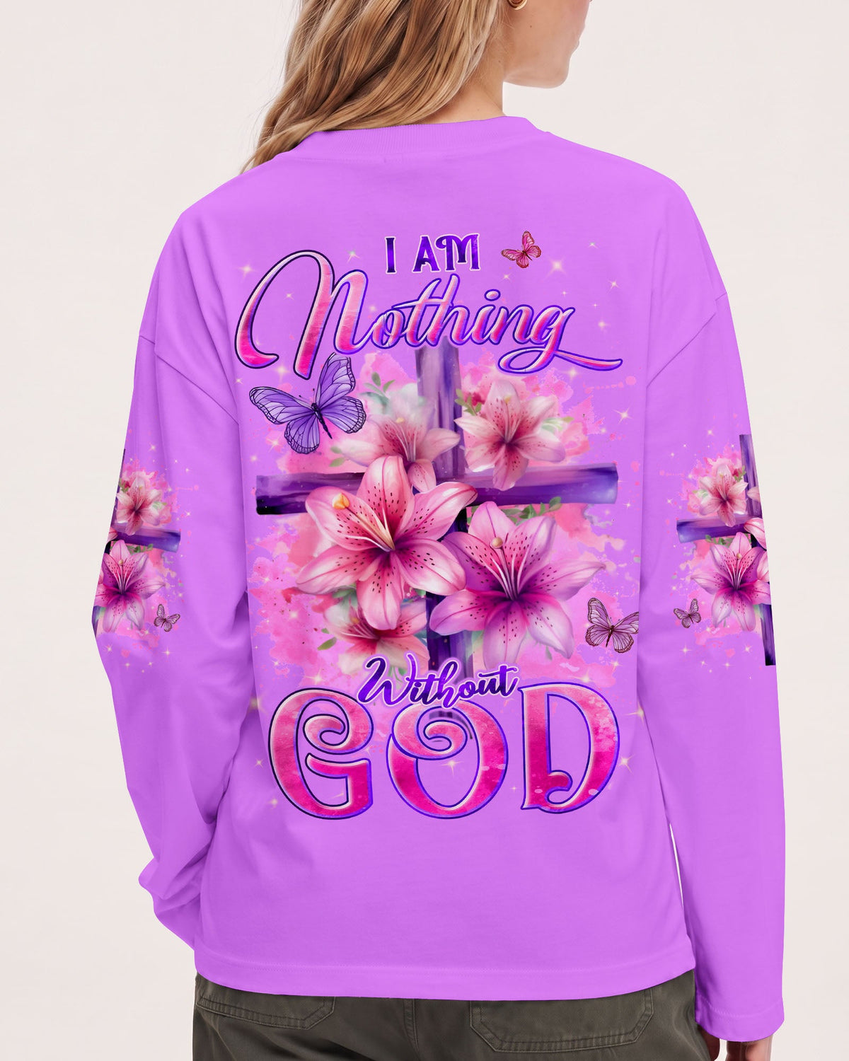 I Am Nothing Without God Women's All Over Print Shirt - Tyln2007261