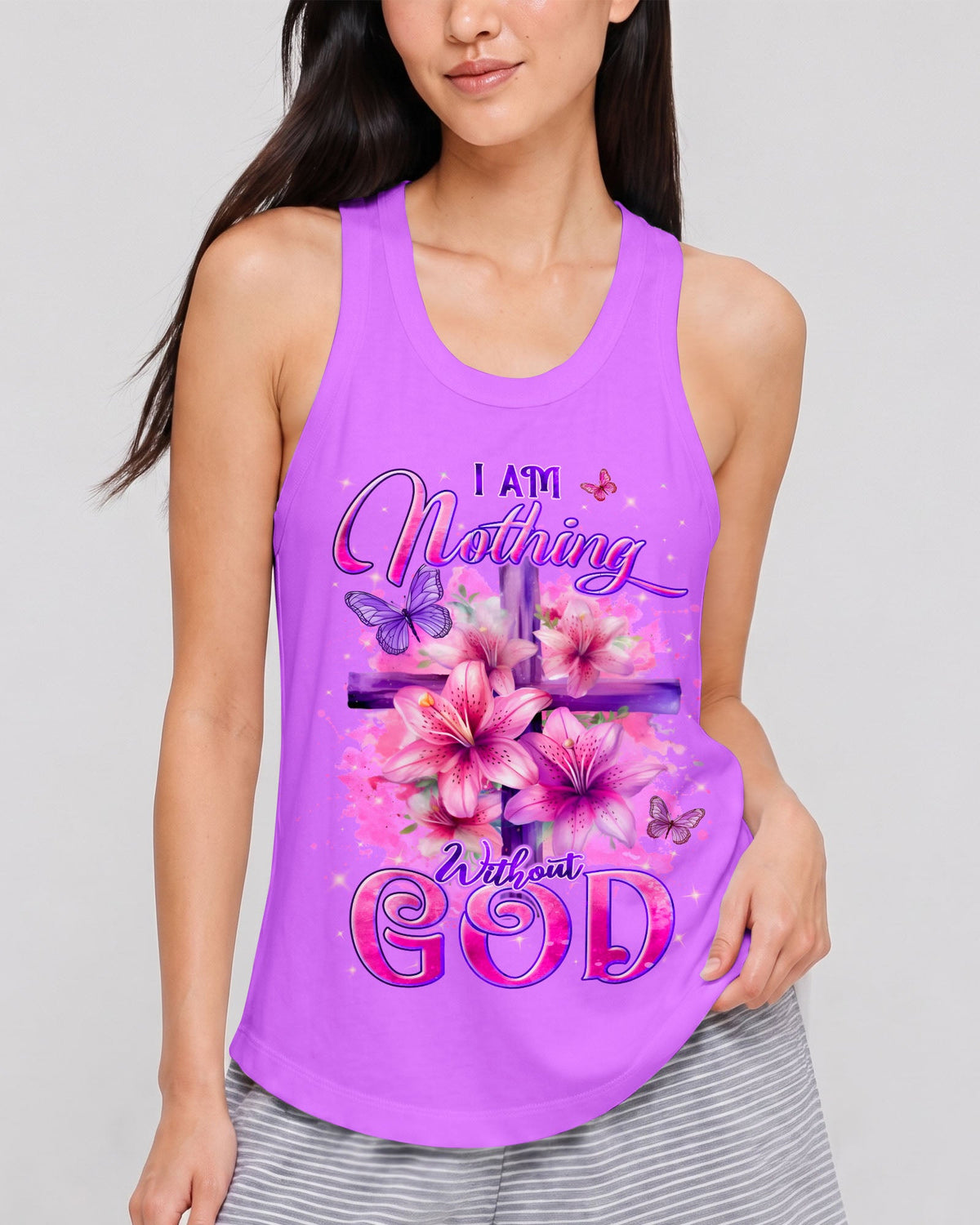 I Am Nothing Without God Women's All Over Print Shirt - Tyln2007261