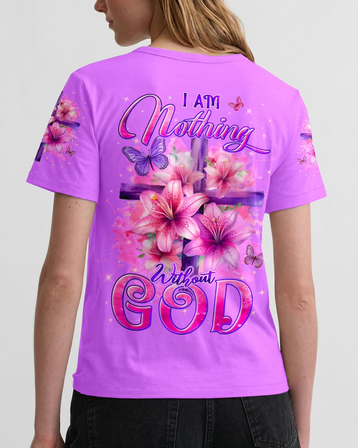 I Am Nothing Without God Women's All Over Print Shirt - Tyln2007261