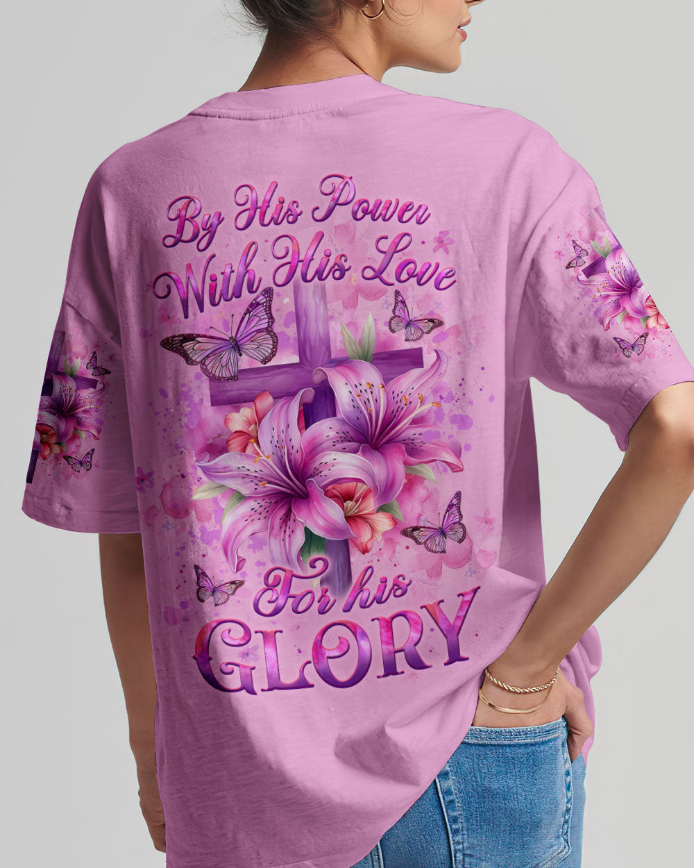For His Glory Women's All Over Print Shirt - Tylt1111243