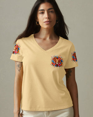 Blessed By God Lion Women's All Over Print Shirt - Typq0403261