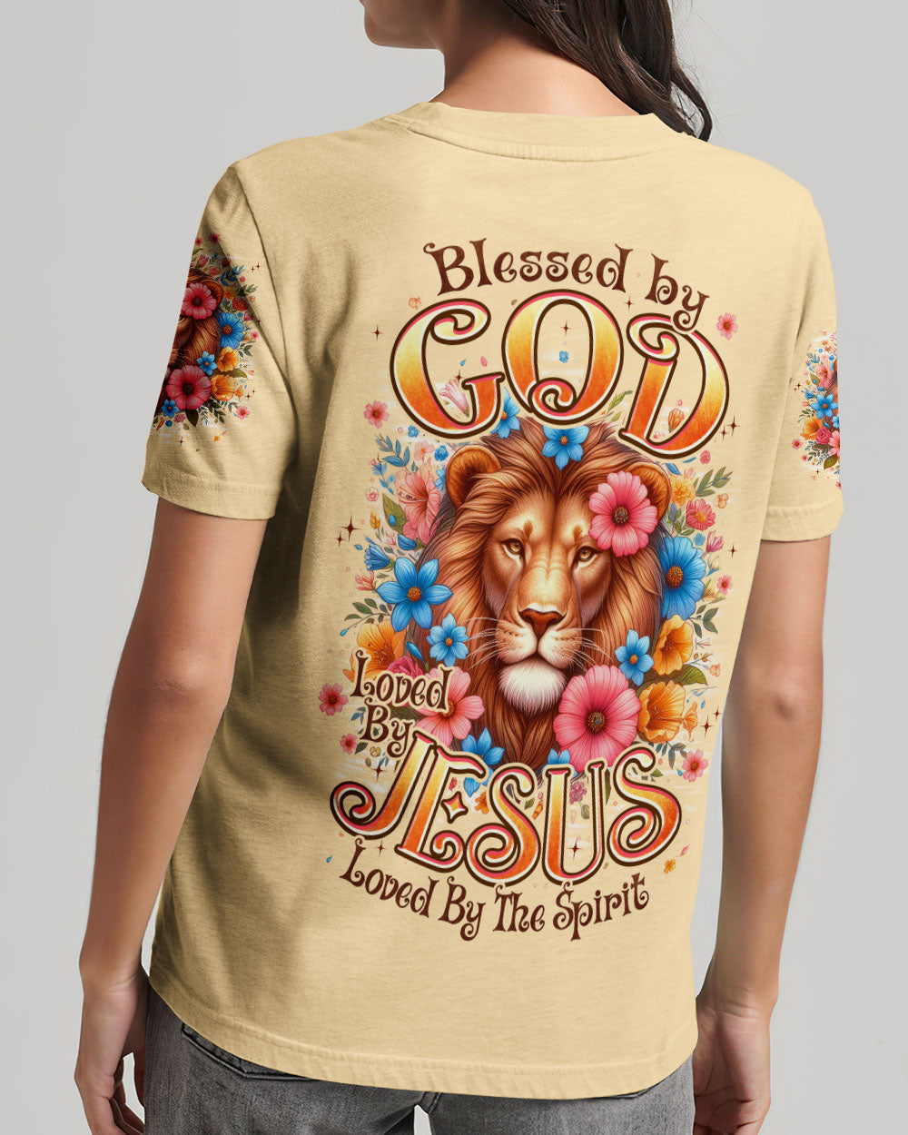 Blessed By God Lion Women's All Over Print Shirt - Typq0403261