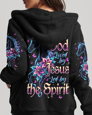 Blessed By God Loved By Jesus Horse Women's All Over Print Shirt - Typq0403262