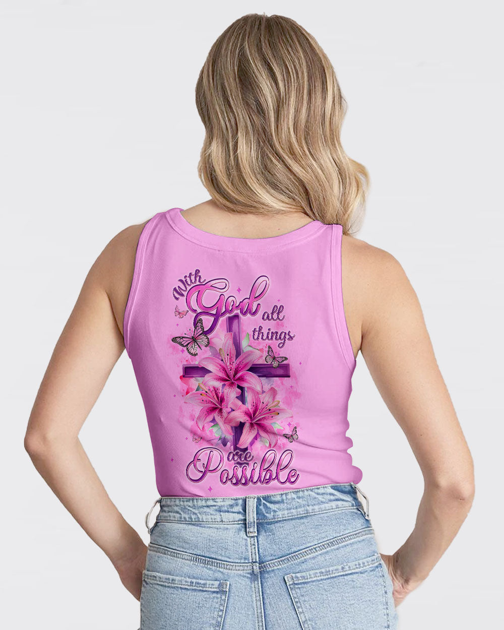 With God All Things Are Possible Women's All Over Print Shirt - Typq0406251