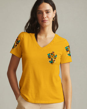 Blessed By God Cross Sunflower Women's All Over Print Shirt - Typq0809253
