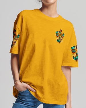 Blessed By God Cross Sunflower Women's All Over Print Shirt - Typq0809253