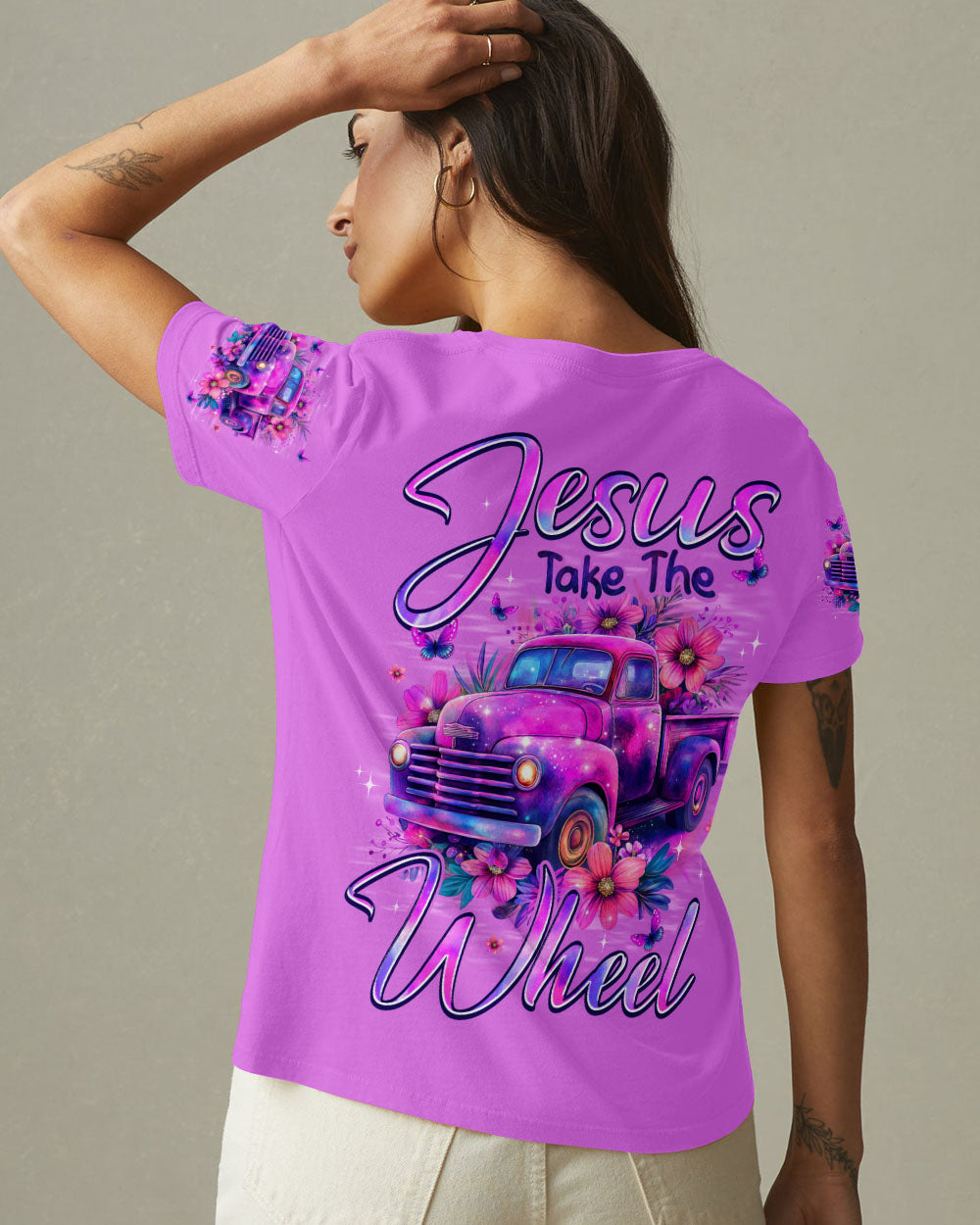 Jesus Take The Wheel Women's All Over Print Shirt - Typq1103263