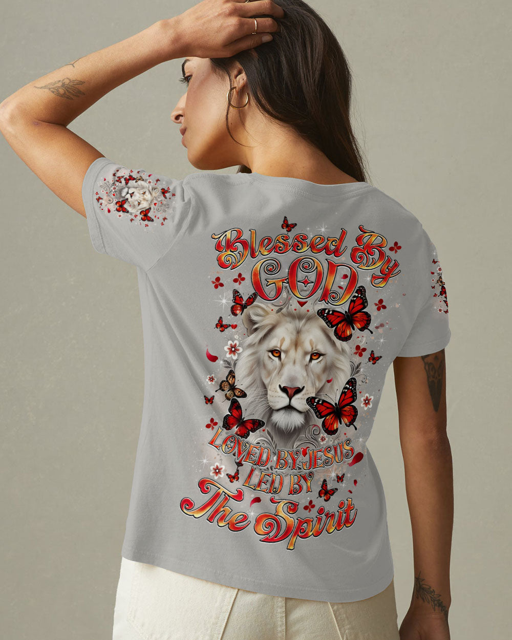 Blessed By God Lion Women's All Over Print Shirt - Tyqy1901261
