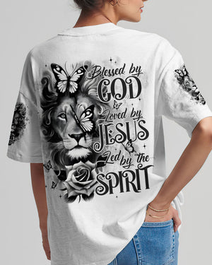 Blessed By God Lion Women's All Over Print Shirt - Typq1701262