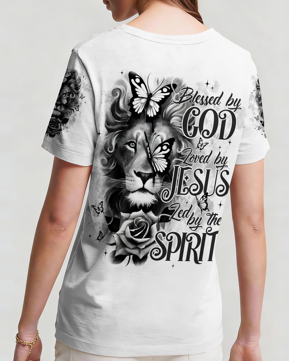 Blessed By God Lion Women's All Over Print Shirt - Typq1701262
