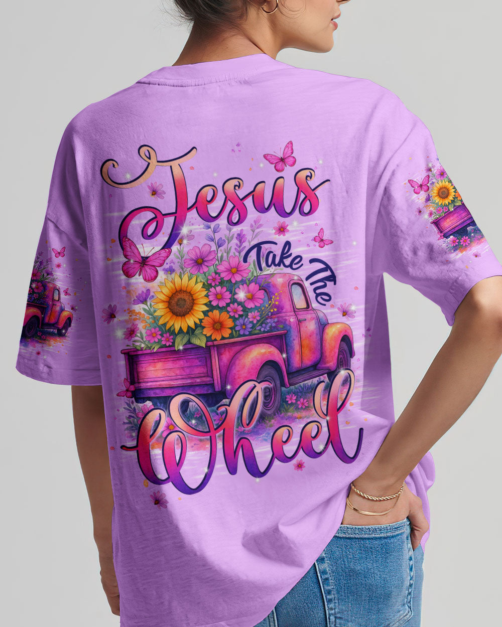 Jesus Take The Wheel Women's All Over Print Shirt - Typq1806253