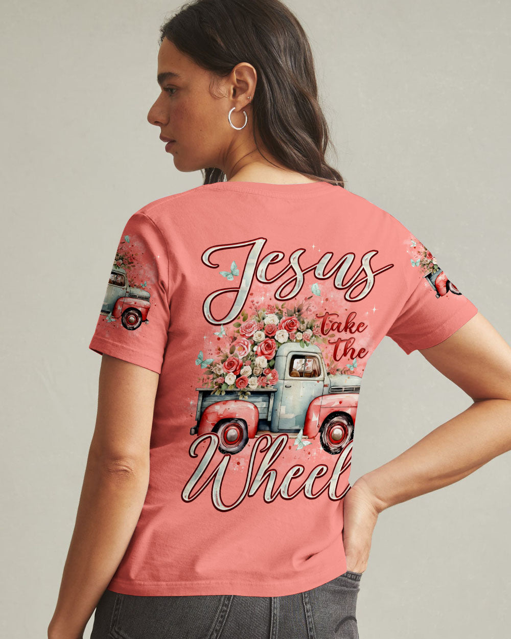 Jesus Take The Wheel Women's All Over Print Shirt - Typq2612251