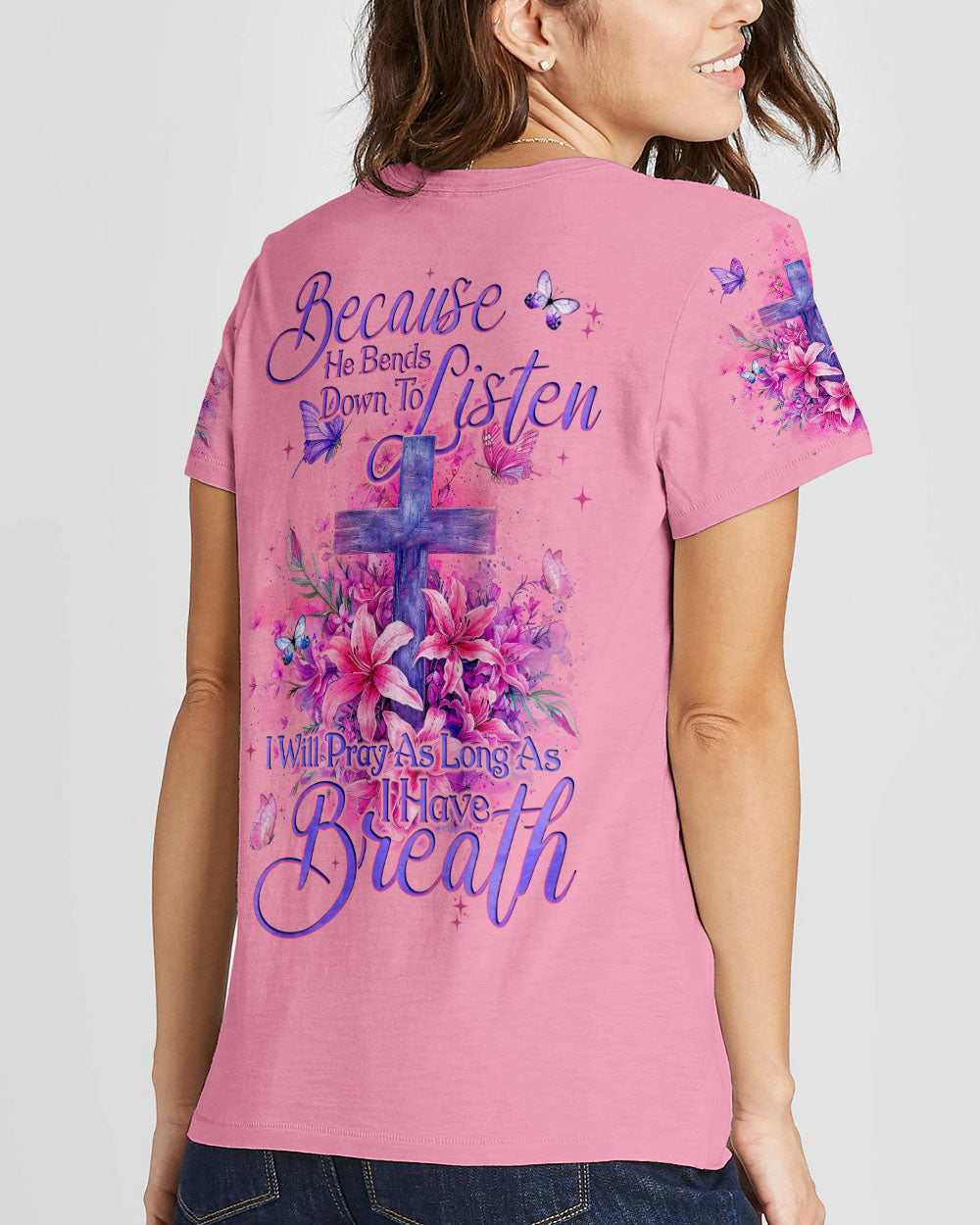 Pray As Long As I Have Breathe Women's All Over Print Shirt - Tyqy0103241