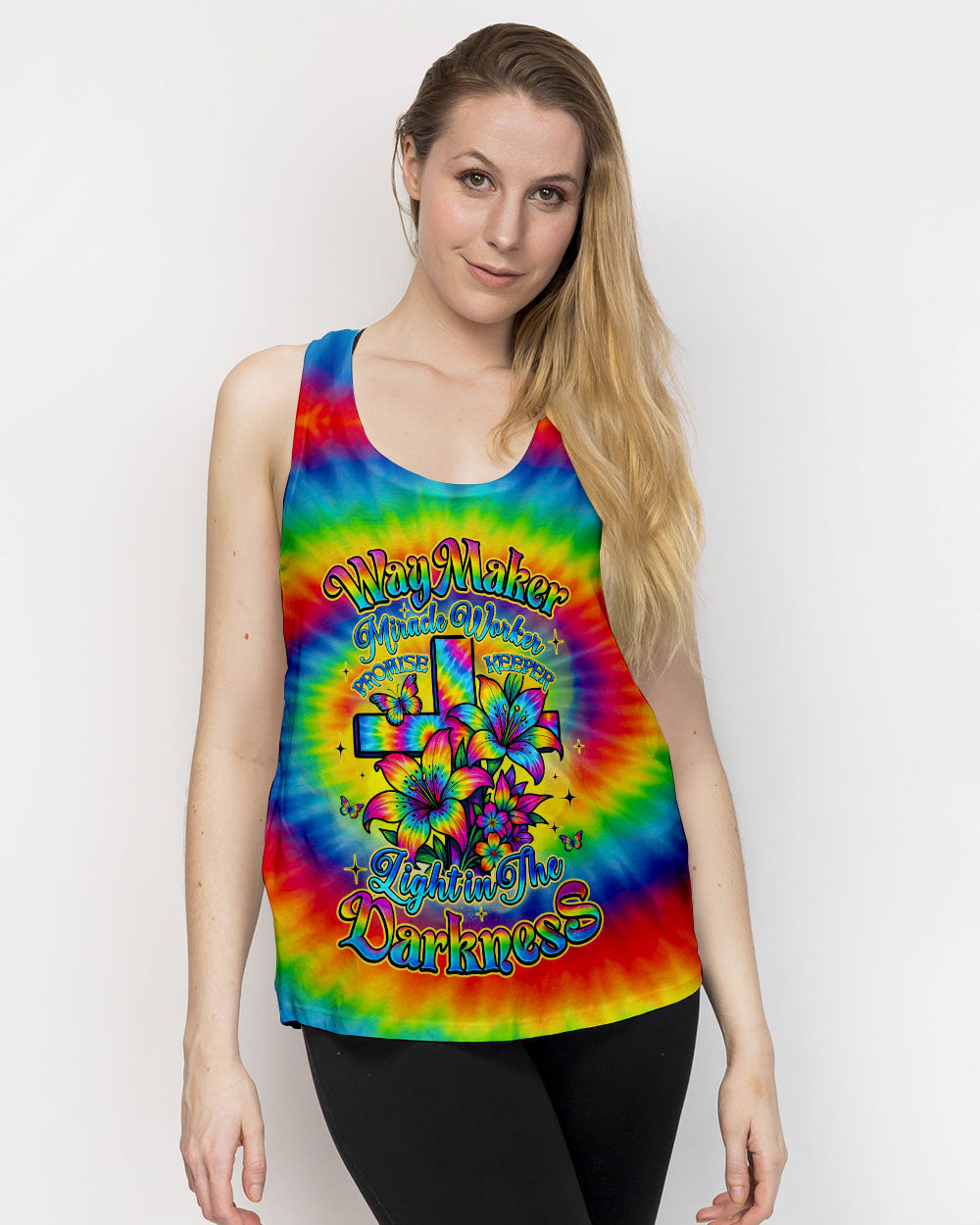 Way Maker Miracle Worker Cross Tie Dye Women's All Over Print - Tyqy0107251
