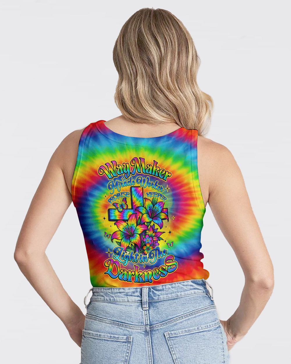 Way Maker Miracle Worker Cross Tie Dye Women's All Over Print - Tyqy0107251