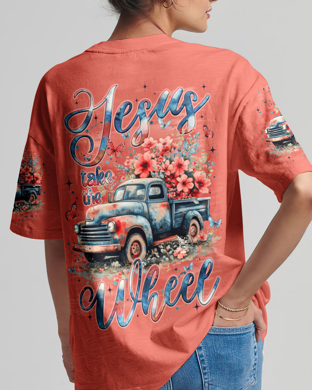 Jesus Take The Wheel Women's All Over Print Shirt - Tyqy0204262