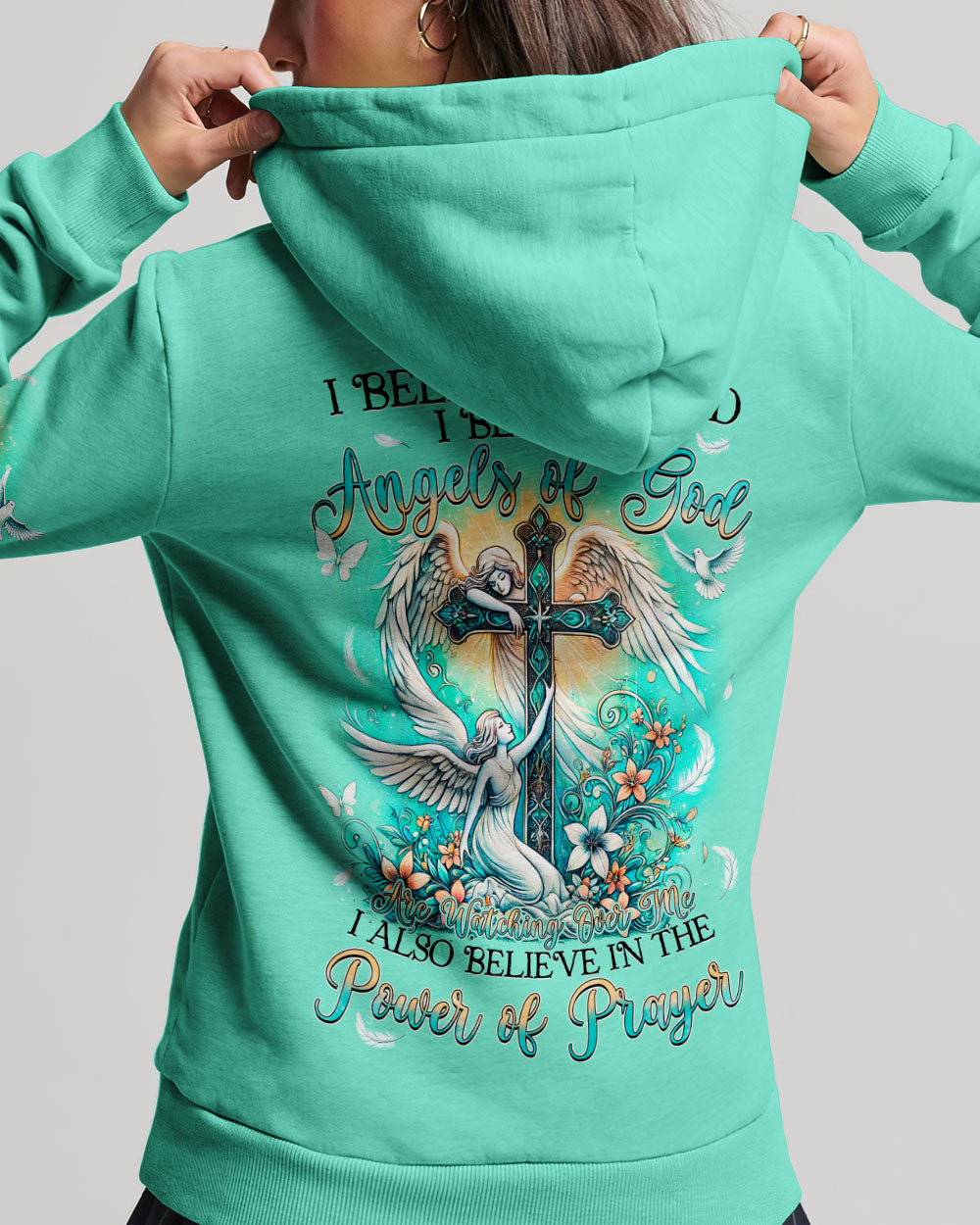 I Believe Angels Of God Women's All Over Print Shirt - Tyqy0208242