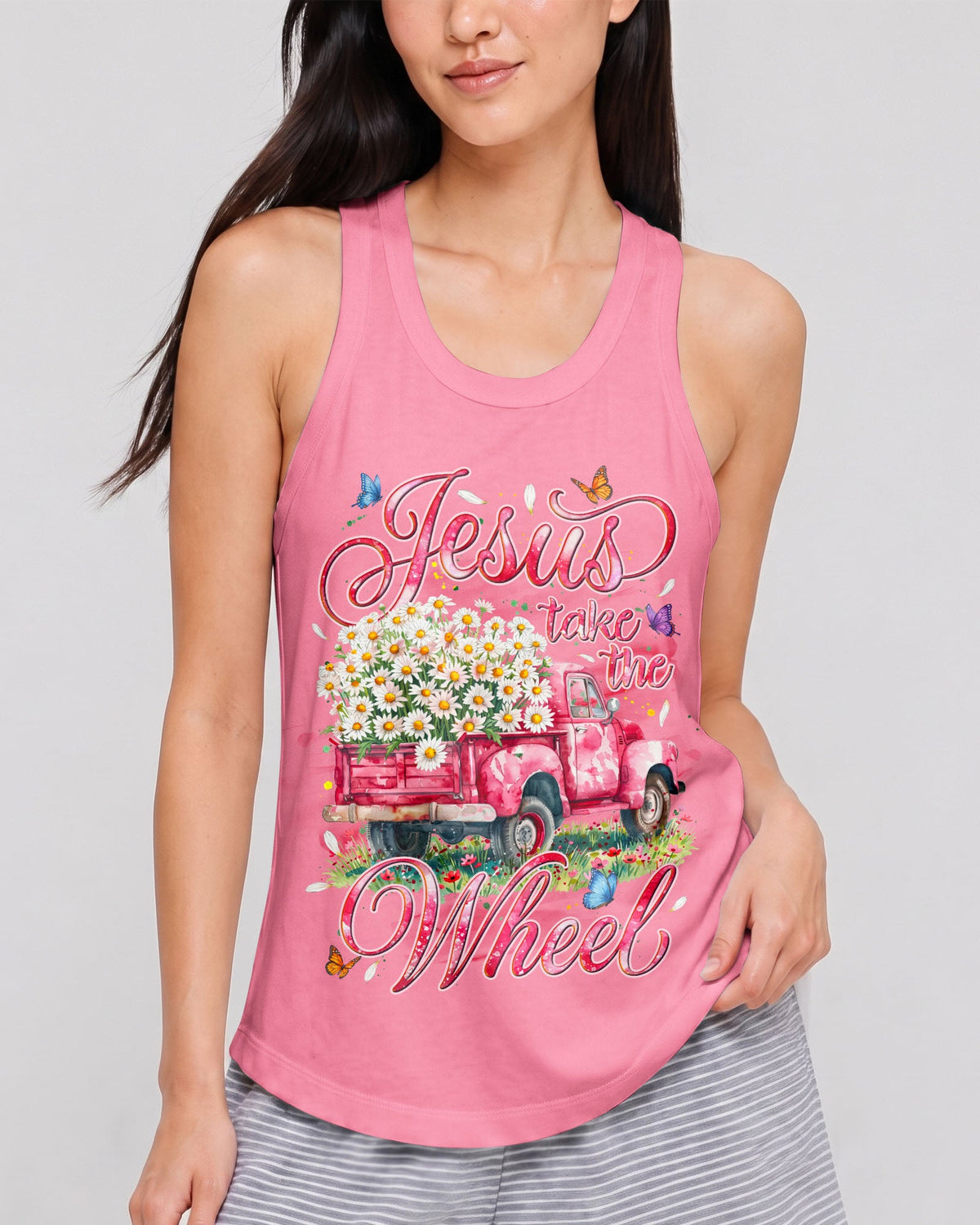Jesus Take The Wheel Daisy Truck Women's All Over Print Shirt - Tyqy0308262